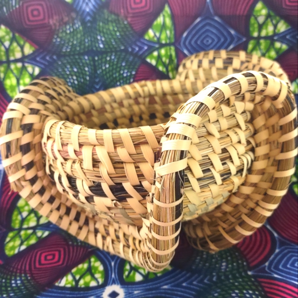 Elephant Ear Sweetgrass Basket